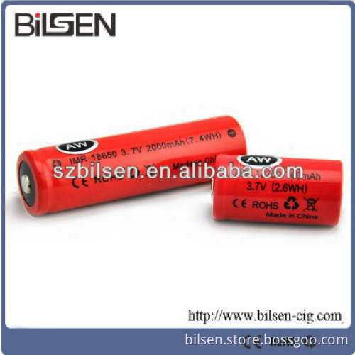 e cigarette 700mah 18350 2000mah 18650 e cig battery